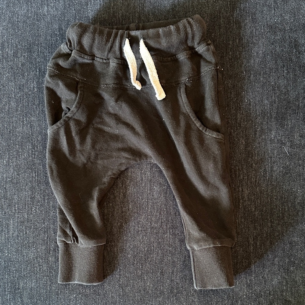 Little Bipsy Black Kids Joggers 3-6 months